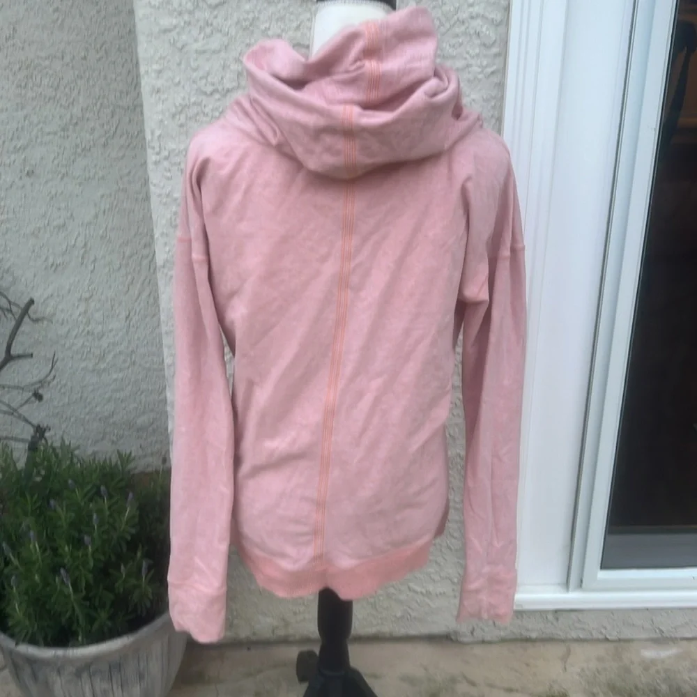 Lululemon Stress Less Funnel Cowl Neck Peach Hoodie Pullover Women's Size 6 - Picture 5 of 9